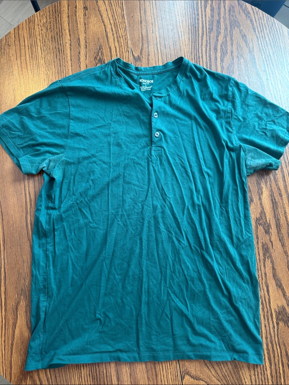 Bonobos Deep Teal Short-Sleeve Henley